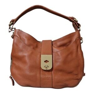 Chic Tan Leather Hobo Bag..B-5